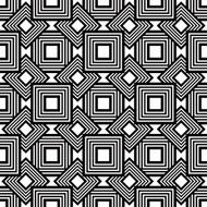 Seamless geometric pattern black and white vector background N2