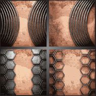Vector metal background set N105