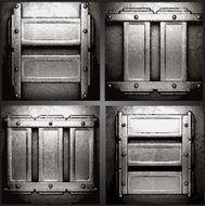Vector metal background set N106