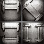 Vector metal background set N108