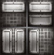 Vector metal background set N109