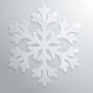 Glass transparent snowflake Christmas vector illustration N2