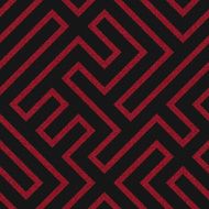 Seamless red glitter maze pattern on black paper N2