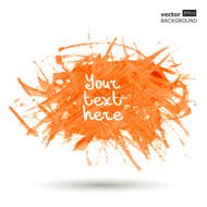 Orange watercolor splatter vector background