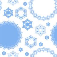 Seamless snowflakes pattern N24