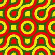 Seamless 1970&#039;s inspired design on textured paper