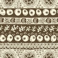 Hand drawn ethnic seamless pattern in nature style N2