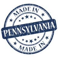 made in Pennsylvania blue round grunge isolated stamp