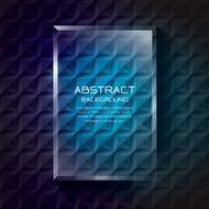 Glass on black metal background