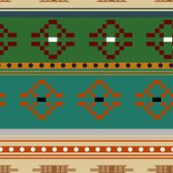Seamless texture with rhombic tribal elements