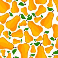 Seamless pattern of pears vector illustration