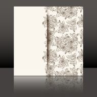 Invitation card with roses pattern Vector illustration N2