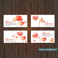 Cards with watercolor poppies