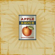 Retro Apple Sauce Can