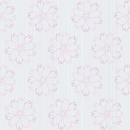 Traditional Japanese Embroidery Ornament with blooming sakura flowers Sashiko