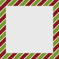 White textured paper with red and green stripe border