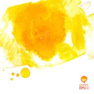 Yellow watercolor vector splash abstract background