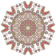 Circle lace ornament round ornamental geometric doily pattern N24