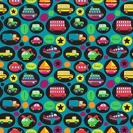 Transportation Themed Seamless Tileable Background Pattern N3