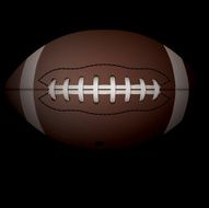 Vector Realistic Horizontal American Football Illustration
