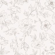 Peony seamless pattern N4