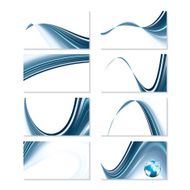 Creative abstract design business card set