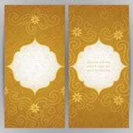 Vintage ornate cards with flowers and curls N11