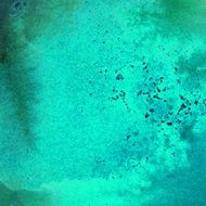 Bright turquoise green hand painted background