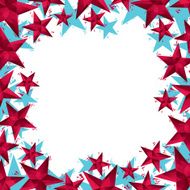 Stars border made in contemporary geometric style vector N3