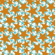 Golden stars seamless pattern geometric contemporary style