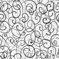 Messy curls seamless pattern