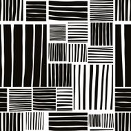 Patched lines seamless pattern black and white vector backdrop N2