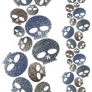 Horror and hard rock theme repeating background Skulls seamless N2