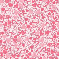 Romantic pink hearts background seamless pattern N2