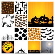 Halloween Templates Design Background Elements