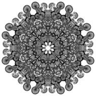 Circle lace ornament round geometric doily pattern