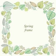 Spring frame made of leaves