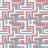 Red and blue maze seamless pattern N2