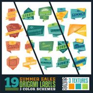 Origami Summer Sales Labels