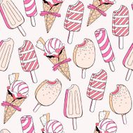 Ice Cream seamless pattern N20