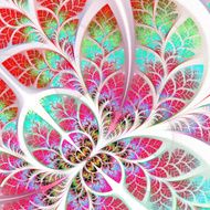 Fabulous fractal pattern in green and pink