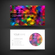 Business Card Template with abstract geometric background N4