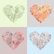 Heart of the leaves Seasons Background