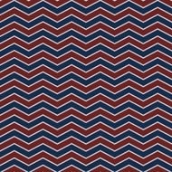 Seamless red and blue chevron pattern on white paper