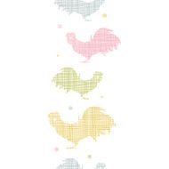 Abstract textile roosters vertical seamless pattern background N2