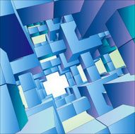 3D Background Vector Futuristic Architecture