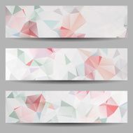 Set of banners with abstract triangles N20