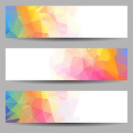 Set of banners with abstract triangles N22