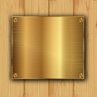 gold on a wood