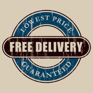 Vintage Free Delivery Label